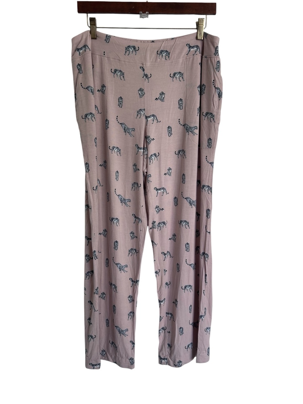 Soma+Chicos Pink Leopard Print Lounge PJ Pants